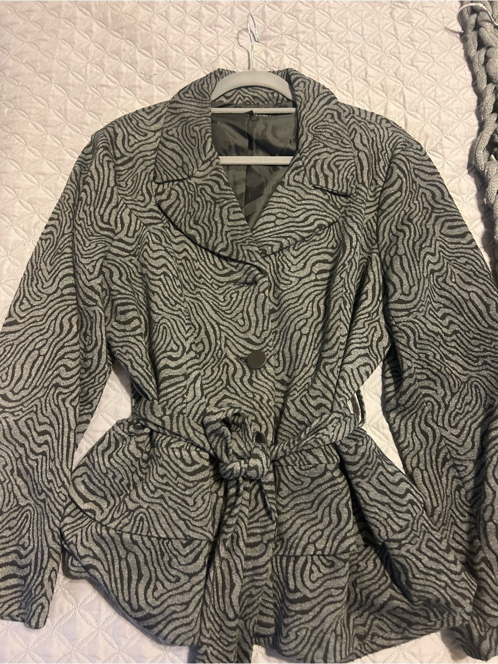 A. Giannetti Metallic Gray Patterned Jacket